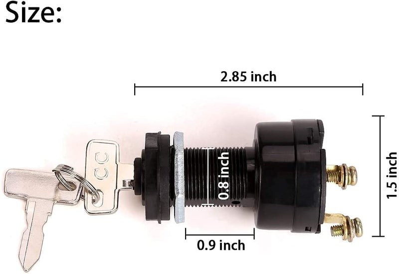 10L0L Golf Cart Ignition Key Switch for Club Car DS 1996-Up (36V/48V Electric) Golf Cart Starter Switch OEM# 101826201 - Image 5